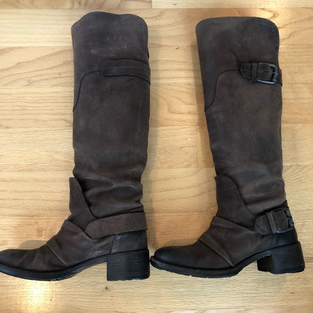 Vera Wang buckled over the calf boots